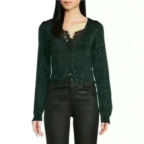 Free People Sweaters - NEW! Free People Women's XS Emmaline Metallic V-Neck Cardigan NWT $128